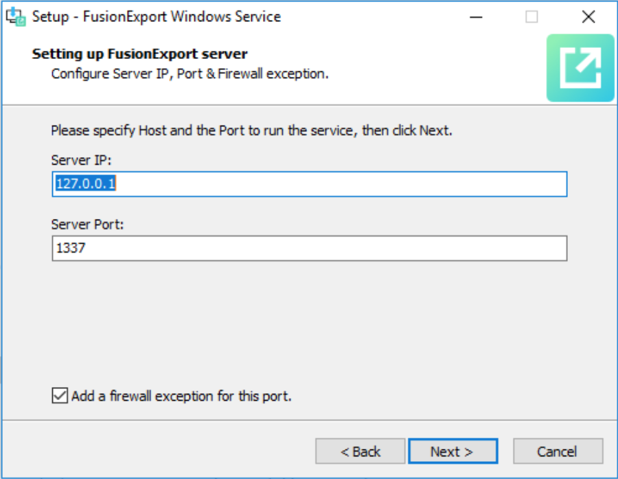 Configure IP address for Windows Service